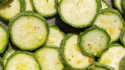 Image showing Courgettes zucchini