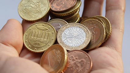 Image showing Euro coins