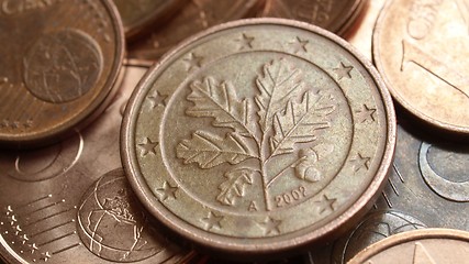 Image showing Euro coins background