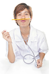 Image showing Joking doctor