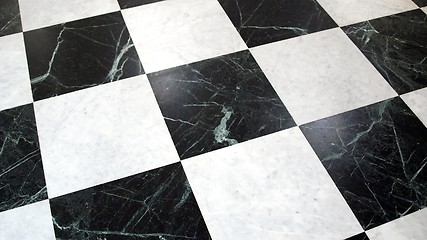 Image showing Checked floor