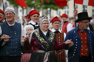 Image showing Danish folk dancers