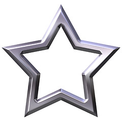 Image showing 3D Silver Star Frame