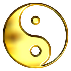 Image showing 3D Golden Tao Symbol