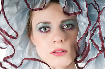 Image showing Young woman in studio