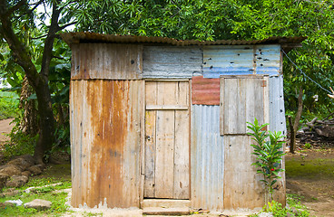 Image showing native house in jungle corn island nicaragua