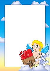 Image showing Valentine frame with Cupid 2