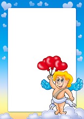 Image showing Valentine frame with Cupid 5