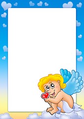 Image showing Valentine frame with Cupid 6