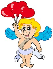 Image showing Cupid with balloons
