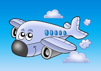 Image showing Cute flying airplane