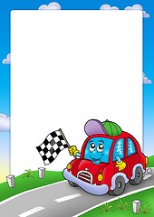 Image showing Frame with car race starter