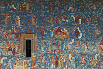 Image showing Voronet Monastery-wall detail