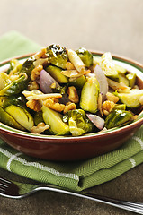 Image showing Roasted brussels sprouts dish