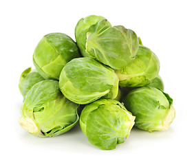 Image showing Isolated brussels sprouts