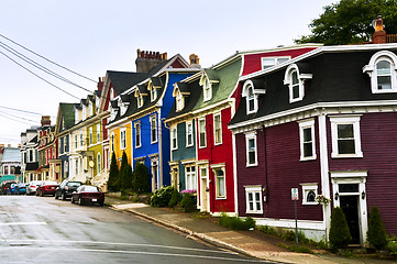 Image showing Colorful houses in Newfoundland