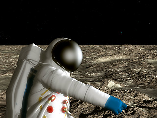 Image showing Astronaut On The Moon