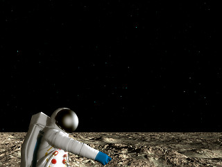 Image showing Astronaut On The Moon