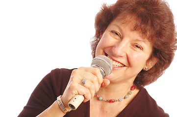 Image showing lady with microphone 608