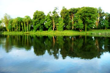 Image showing Lake And Tree View In Lydiard Park