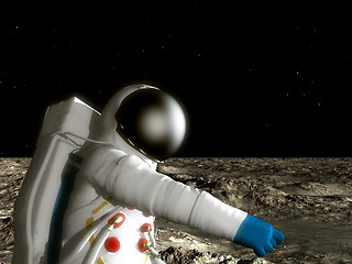Image showing Astronaut On The Moon