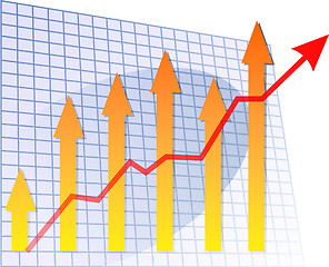 Image showing Barchart arrow up