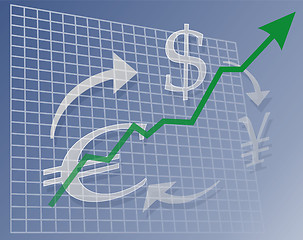 Image showing Chart currency up