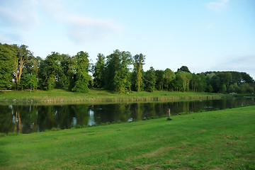 Image showing Lake And Tree View In Lydiard Park