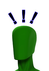 Image showing Exclamation Mark Head