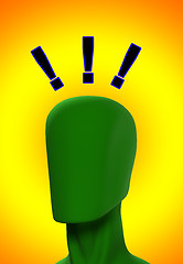Image showing Exclamation Mark Head