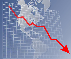 Image showing Chart Americas down