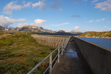 Image showing High mountain dam