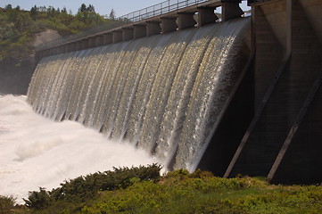 Image showing Dam waterfall