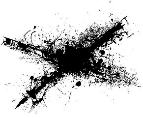 Image showing cross grunge splat