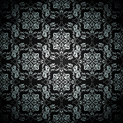 Image showing black floral repeat