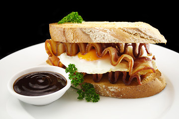 Image showing Bacon And Egg Sandwich