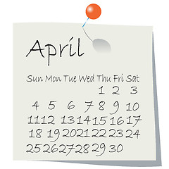 Image showing Desktop calendar for 2010
