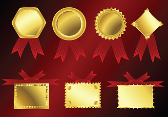 Image showing golden ribbons