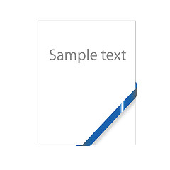 Image showing Blue empty corner ribbon, ready for your text( sale, new, mail, 