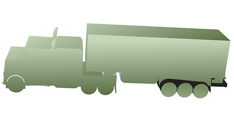 Image showing 3D truck, toy silhouettes