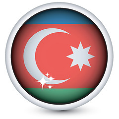 Image showing Azerbaijan flag button