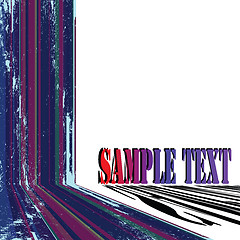 Image showing text card grunge stripes