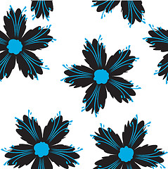 Image showing Floral pattern on white