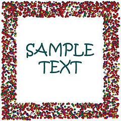 Image showing Colored dots frame with space for sample text