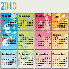 Image showing Beautiful calendar for 2010