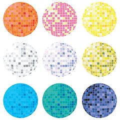 Image showing Collection of disco globes