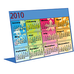 Image showing Desktop calendar for 2010