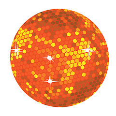 Image showing Bright red disco ball illustration