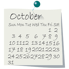 Image showing Desktop calendar for 2010