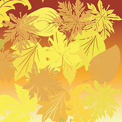 Image showing Falling leaves